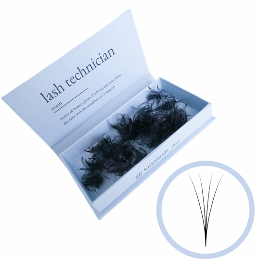 Save time and money with our 4D Pro-Made Loose Fan Lashes. Hand-made, pointy base premade lashes,